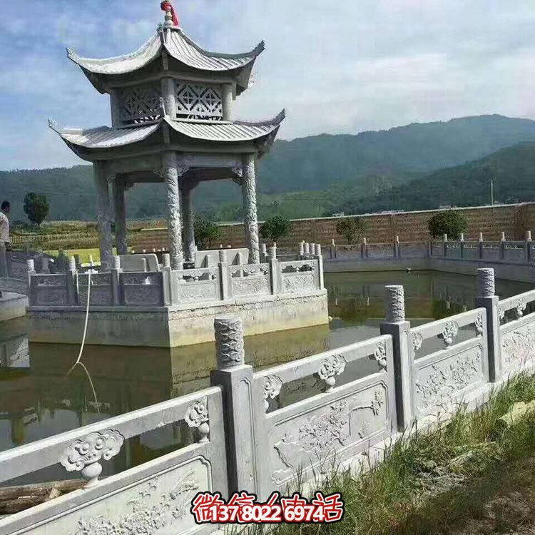 古典仿古水池凉亭，享受休闲园林生活