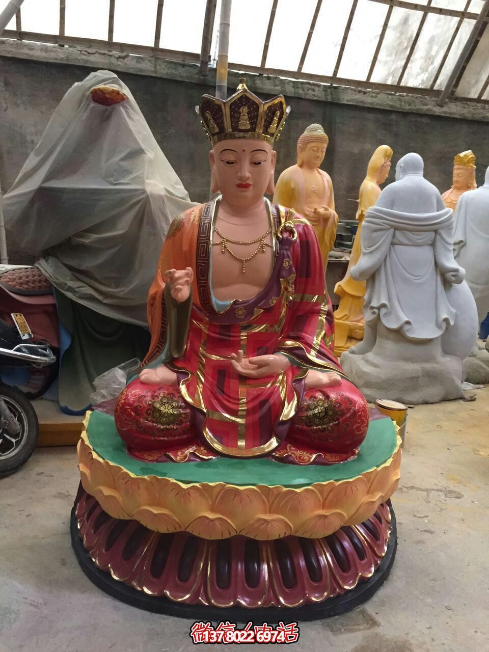 玻璃钢地藏王大型雕塑