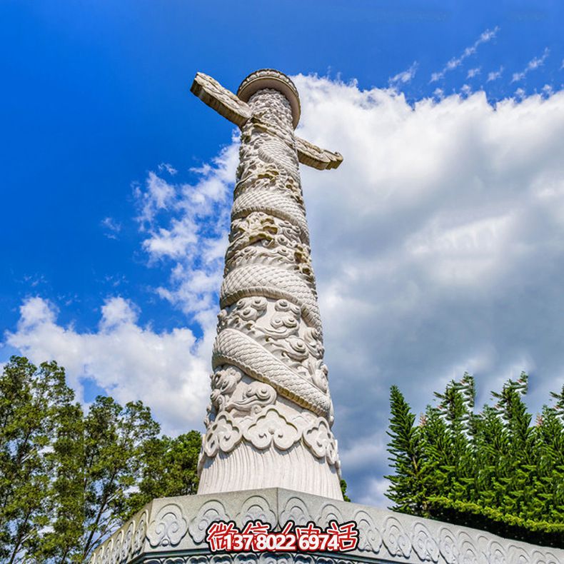 引领景观潮流的华表龙纹石柱雕塑 引领景观潮流的华表龙纹石柱雕塑