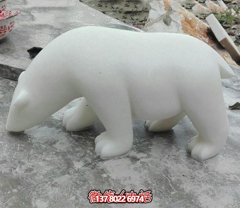 玻璃钢北极熊雕塑 玻璃钢北极熊雕塑