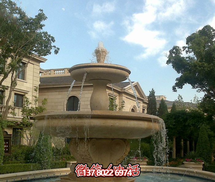 自然的质感，梦幻的景观——别墅大理石景观雕塑喷泉