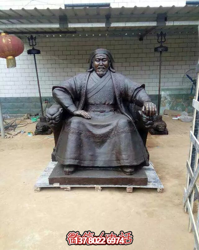 蒙古可汗成吉思汗铜雕户外雕塑 蒙古可汗成吉思汗铜雕户外雕塑