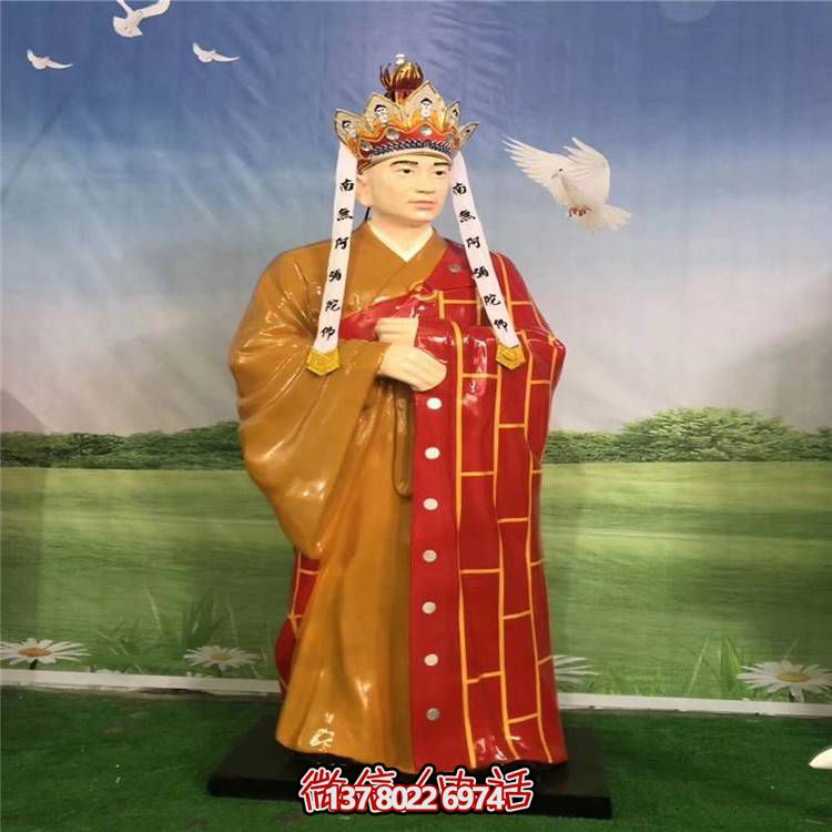 玻璃钢雕塑唐僧人物，给公园户外景观增色