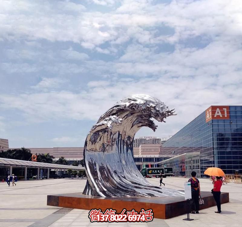 不锈钢翻滚海浪雕塑,打造精美户外广场 不锈钢翻滚海浪雕塑,打造精美户外广场