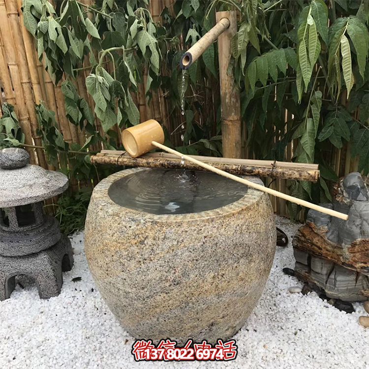 仿古砂石雕塑花盆，创意旧风装饰景区