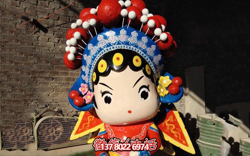 不锈钢公园唱戏儿童卡通摆件雕塑