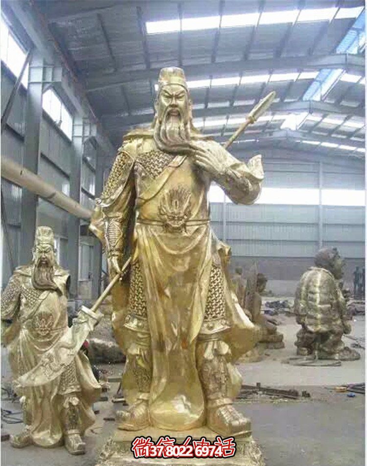 关公鎏金雕塑，让企业招财更加顺利