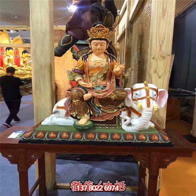 玻璃钢雕塑文殊普贤菩萨一件古典而神圣的艺术品