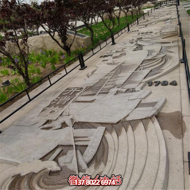 大理石浮雕壁画，点缀景区广场装饰