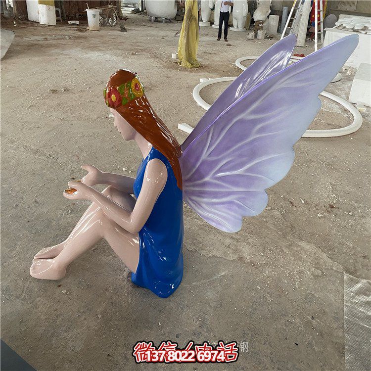 玻璃钢仙子人物雕塑彩绘，为公共广场增添美观