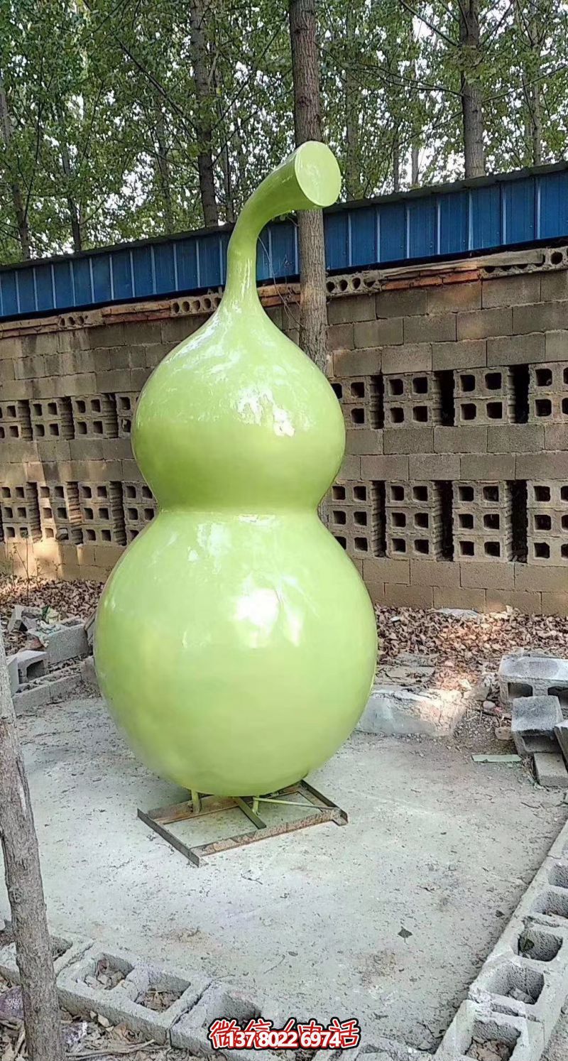 玻璃钢烤漆园林葫芦雕塑，点亮景区