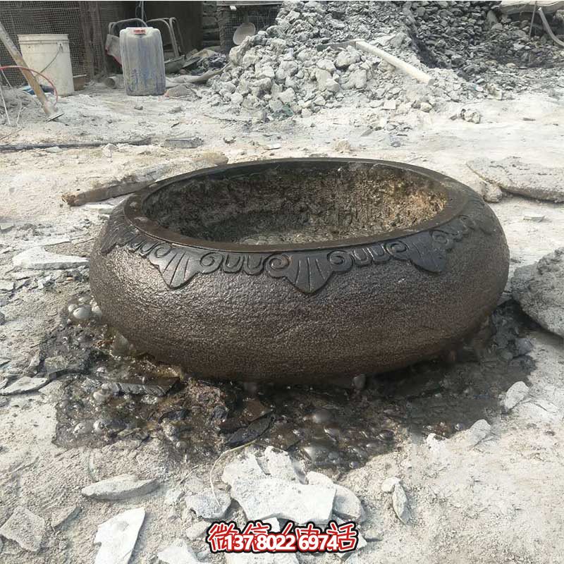 古典庭院仿古旧圆形铜雕缸雕塑