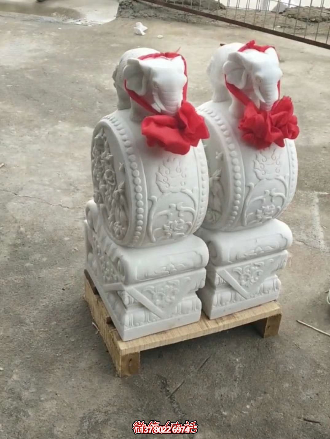 汉白玉吉祥小象雕塑,石门口摆放门墩 汉白玉吉祥小象雕塑,石门口摆放门墩