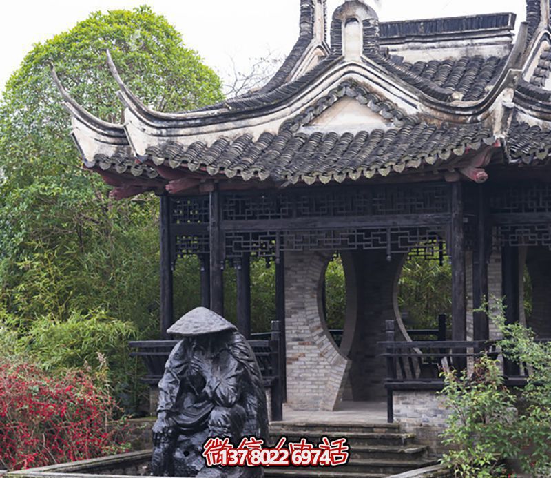 姜太公玻璃钢仿铜雕塑为景区园林增添独特美感 姜太公玻璃钢仿铜雕塑为景区园林增添独特美感