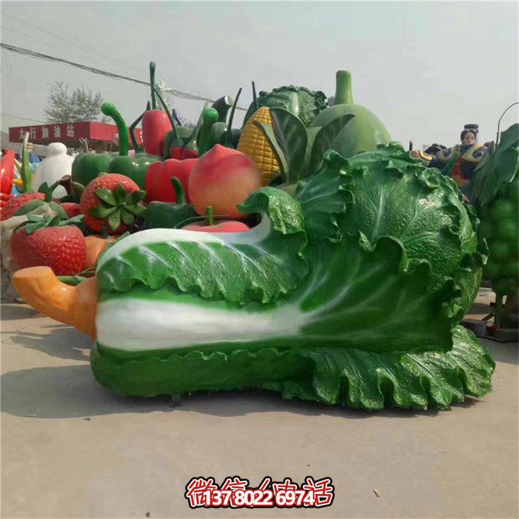 玻璃钢仿真白菜雕塑，为您的园林户外添彩