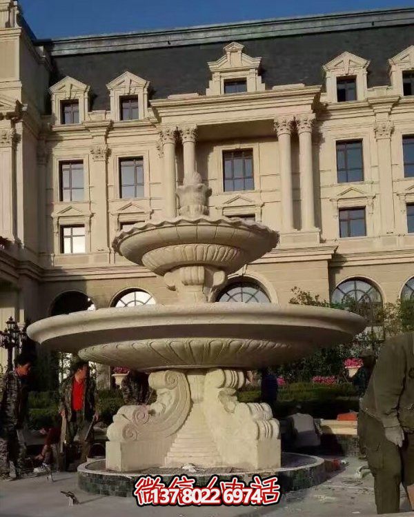私家晚霞，大理石喷泉雕塑