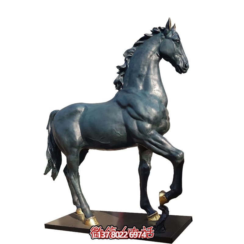 玻璃钢马雕塑，大型仿真动物装置，装饰景区、广场