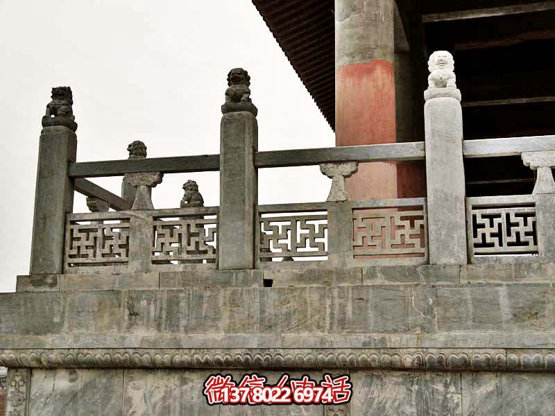 古典风格青石雕塑栏杆防护系统