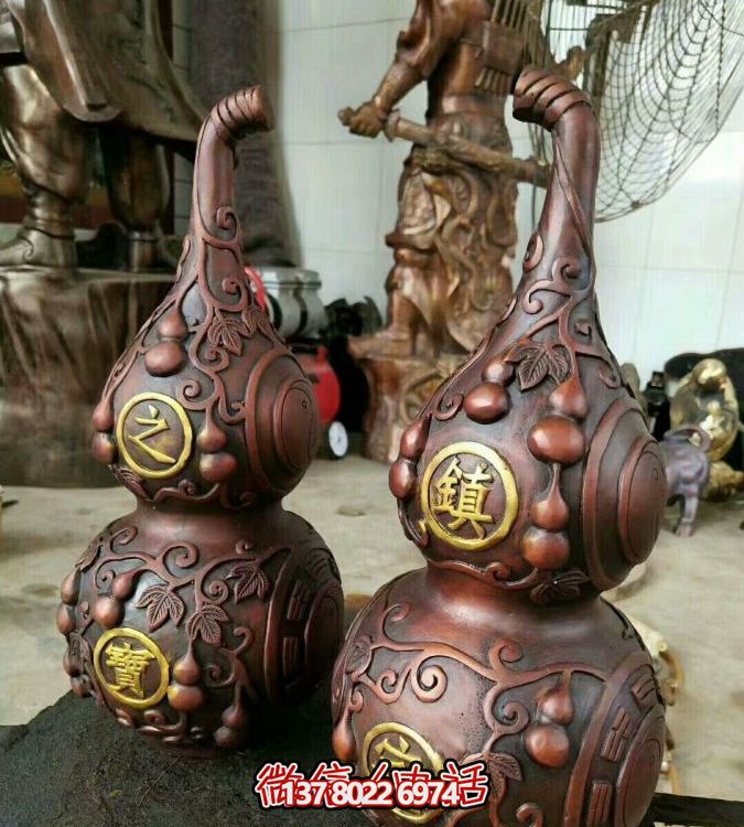 铜雕葫芦雕塑，增添家居的福气