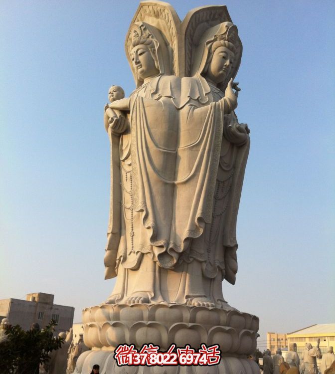 大型观音大理石雕塑，精美的园林景观装饰