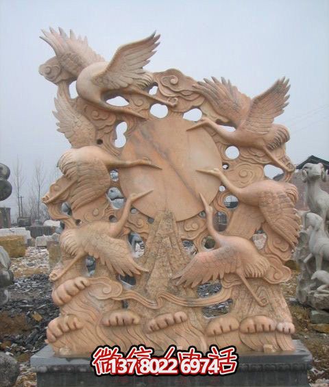 大型景观仙鹤雕塑,完美演绎晚霞红 大型景观仙鹤雕塑,完美演绎晚霞红