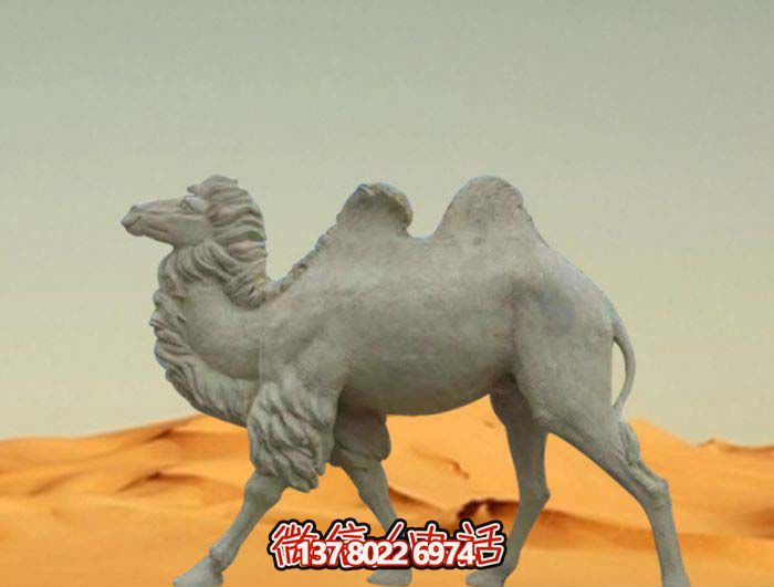 双峰骆驼石雕汉白玉雕塑 双峰骆驼石雕汉白玉雕塑