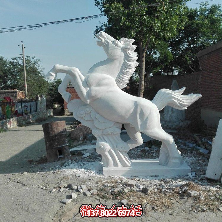 艺术精美的大理石动物雕塑装饰景观