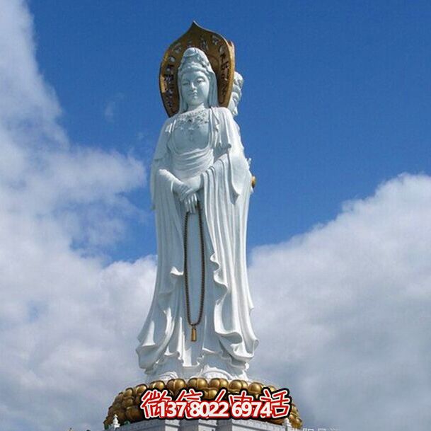 大型景区景点石雕观音菩萨雕塑