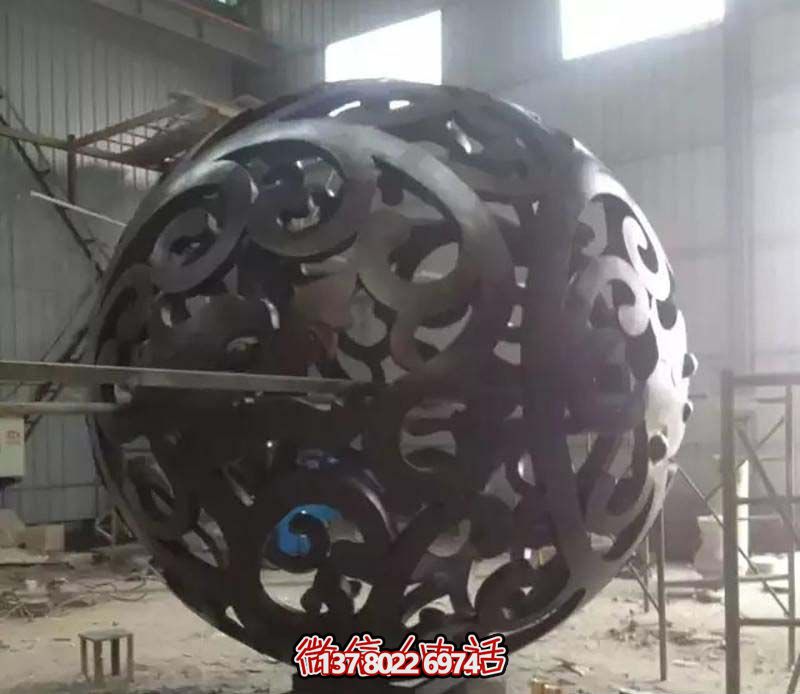 公园铸铜镂空球雕塑 公园铸铜镂空球雕塑