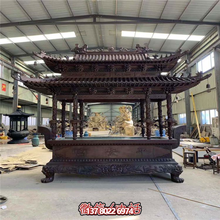 传统仿古宝鼎铸铜香炉
