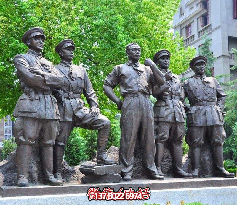 景区世界伟人铜雕十大元帅雕塑