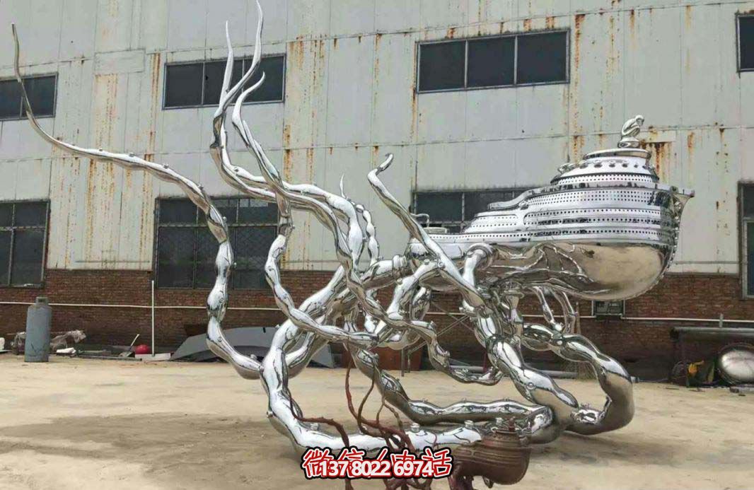 商业街户外摆放造型奇特镜面不锈钢船雕塑 商业街户外摆放造型奇特镜面不锈钢船雕塑