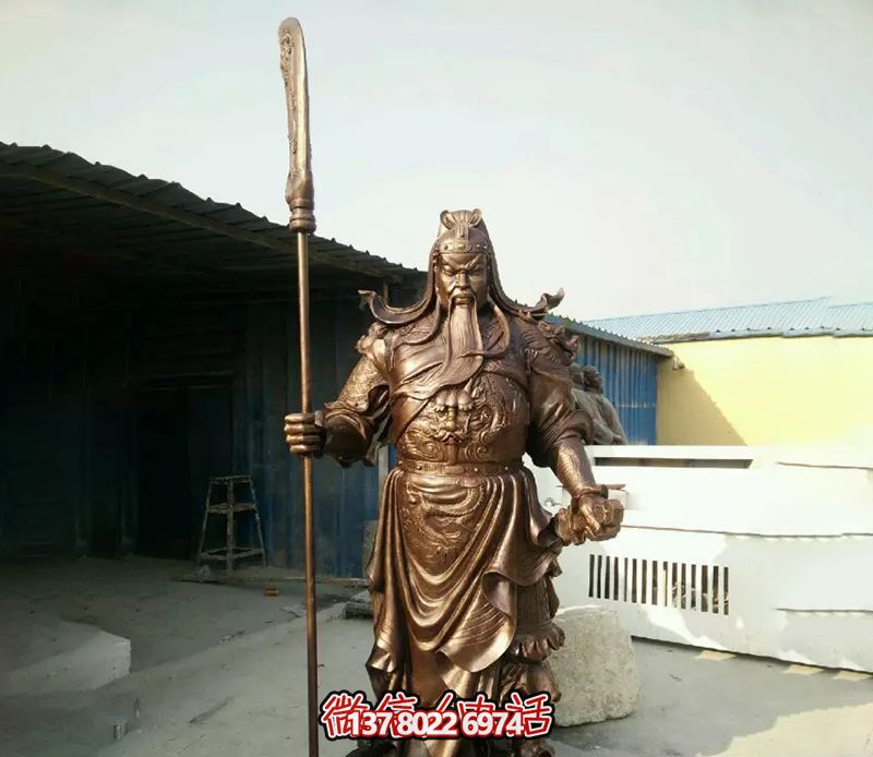景区大型铜雕关公雕塑 景区大型铜雕关公雕塑