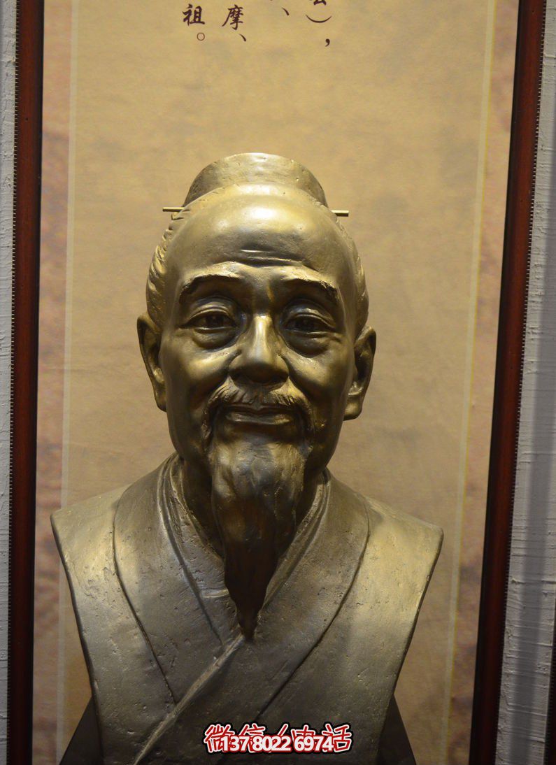 扁鹊胸像古代医学家铜雕扁鹊雕塑