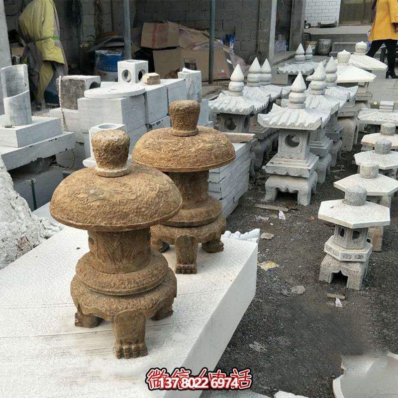 园林仿古照明石灯笼雕塑 园林仿古照明石灯笼雕塑