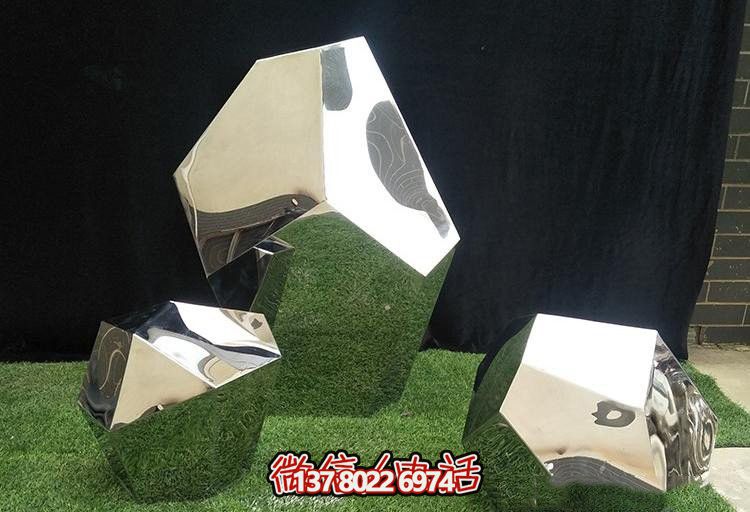 镜面不锈钢切面喷金烤漆装饰品摆件 镜面不锈钢切面喷金烤漆装饰品摆件