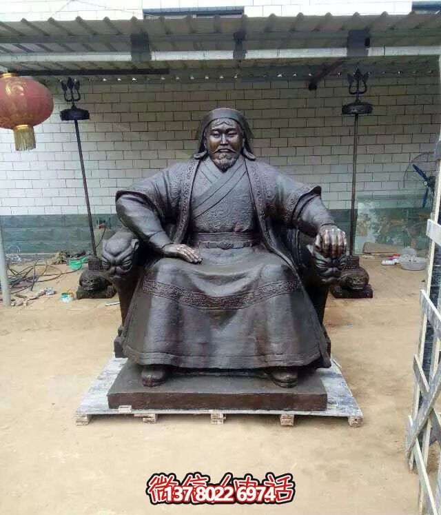 景区铜雕古代伟人成吉思汗雕塑 景区铜雕古代伟人成吉思汗雕塑