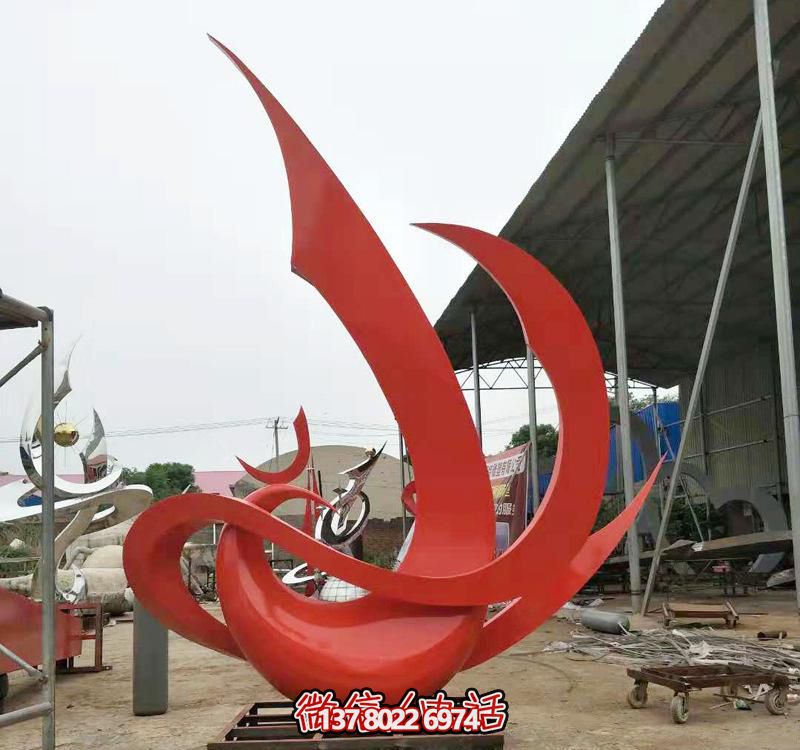 公园抽象玻璃钢凤凰雕塑 公园抽象玻璃钢凤凰雕塑