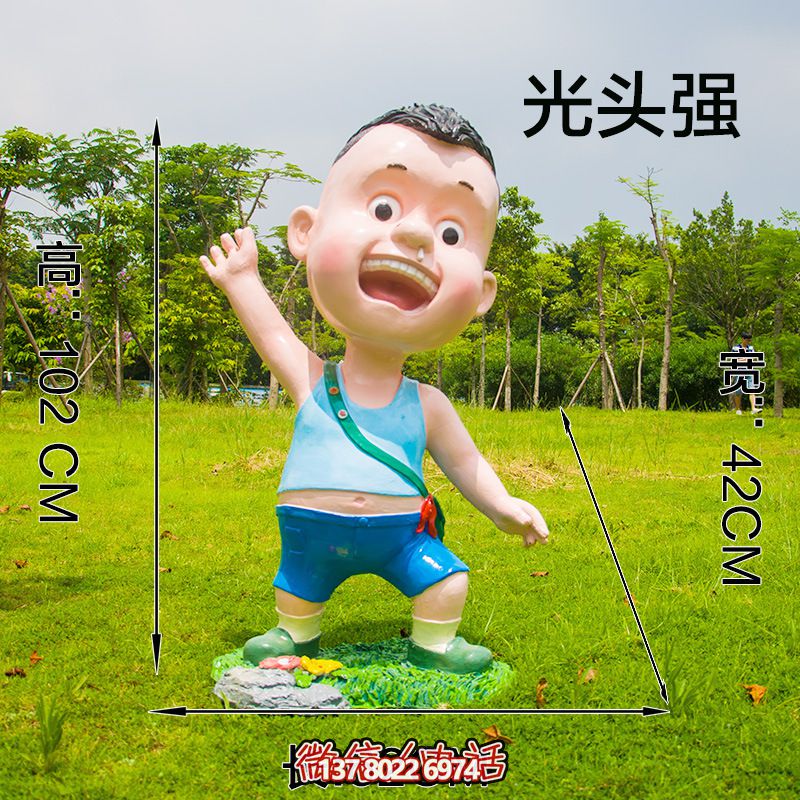 草地上摆放着一个张着大嘴的玻璃钢彩绘人物雕塑 草地上摆放着一个张着大嘴的玻璃钢彩绘人物雕塑