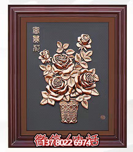 牡丹浮雕装饰画 牡丹浮雕装饰画