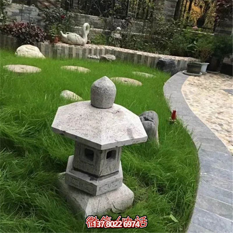 花岗岩灯笼日式庭院院草坪灯园林酒店地石灯摆件 花岗岩灯笼日式庭院院草坪灯园林酒店地石灯摆件