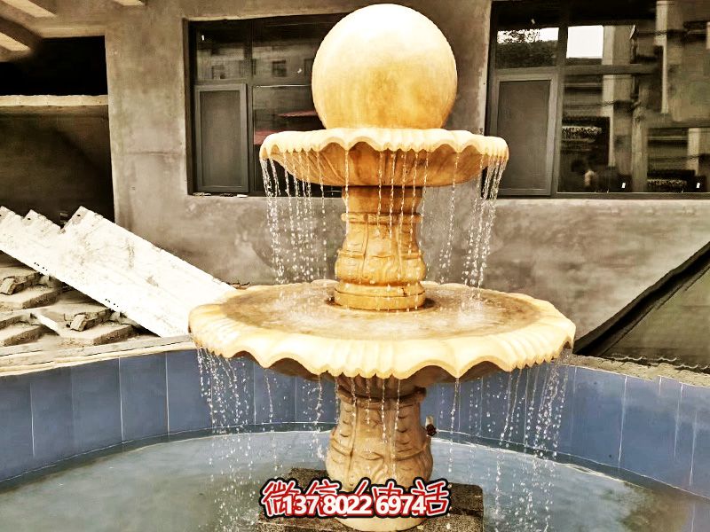 庭院别墅户外摆放风水球石雕景观 庭院别墅户外摆放风水球石雕景观