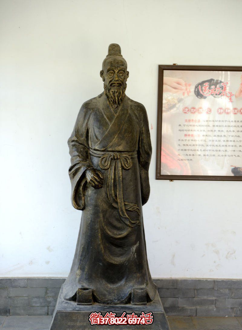 扁鹊古代医学名人铜雕扁鹊雕塑