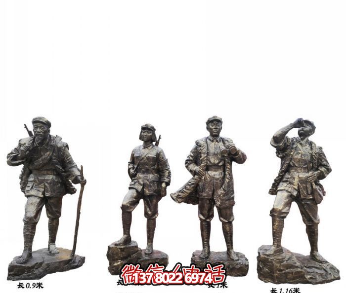 户外景区铜雕抗战红军雕塑