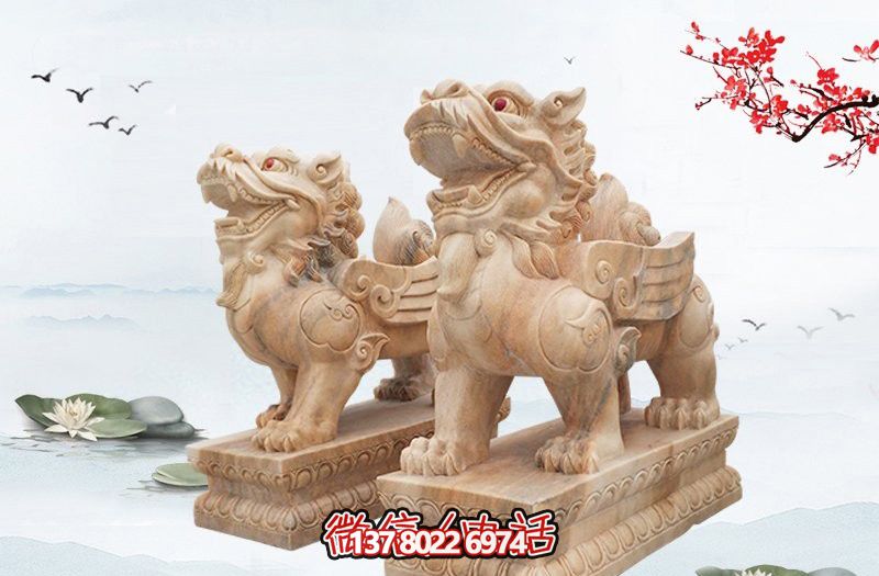 园林景观装饰品黄蜡石石雕貔貅雕塑