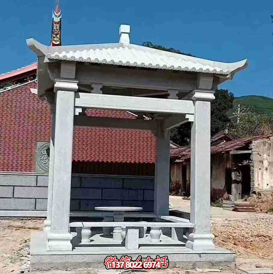 景区户外四角青石仿古建休闲凉亭 景区户外四角青石仿古建休闲凉亭