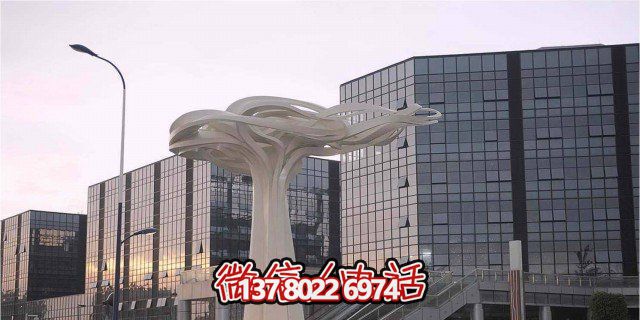 城市创意不锈钢半空中的云朵雕塑