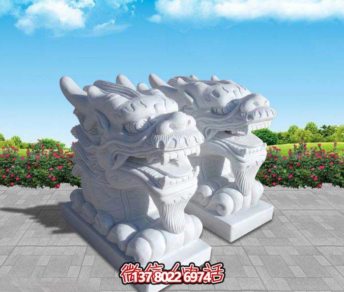 汉白玉喷水龙头公园喷泉石雕 汉白玉喷水龙头公园喷泉石雕