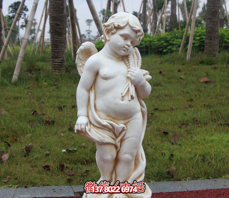 公园摆放西方小天使汉白玉雕塑 公园摆放西方小天使汉白玉雕塑