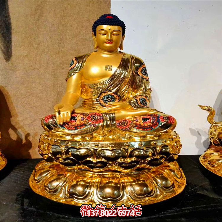 寺庙景区不锈钢喷金烤漆三圣雕塑 寺庙景区不锈钢喷金烤漆三圣雕塑